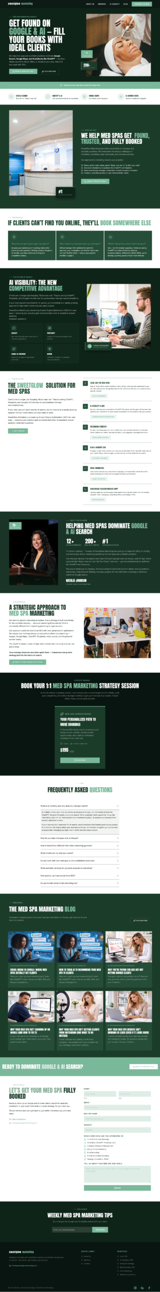 SweetGlow Marketing website preview