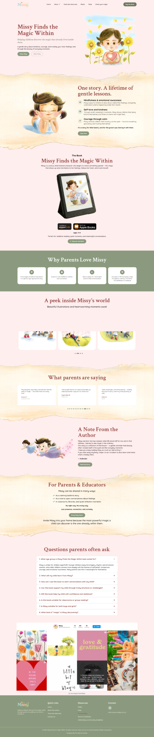 Missy Books website preview